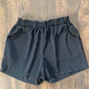 3X Pinkblush Black high rise shorts with pockets